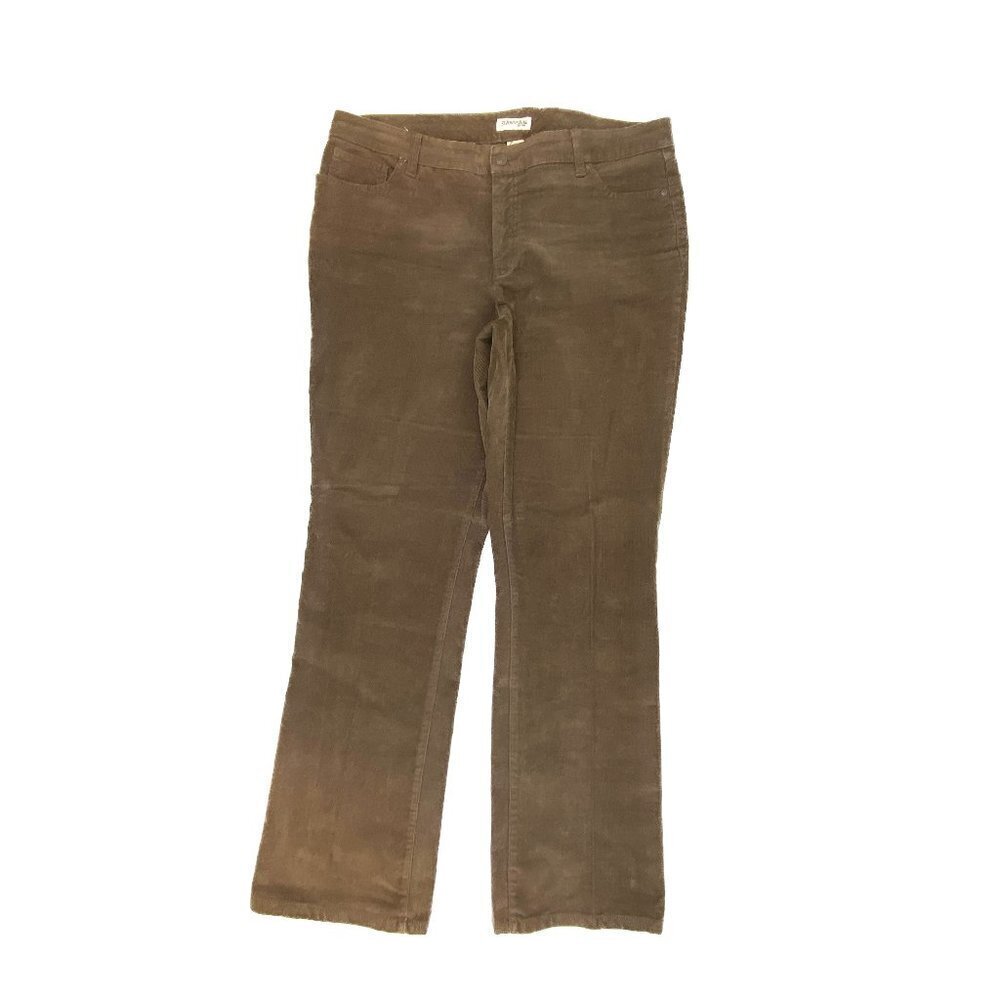 St. John's Bay Straight Leg‎ Women's size 16 Brown Corduroy Pants